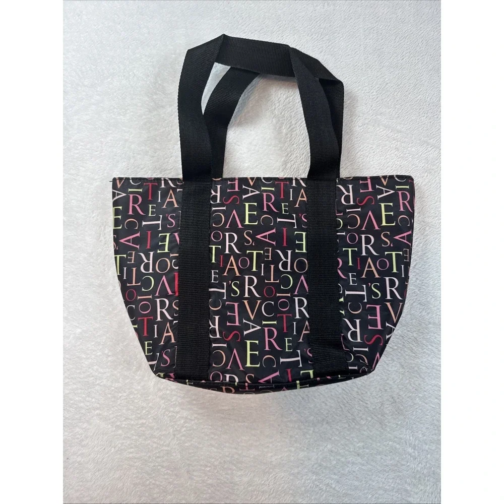 Victoria's Secret Duffle Bag Gym Duffel Travel Tote Carrying Case Black 12